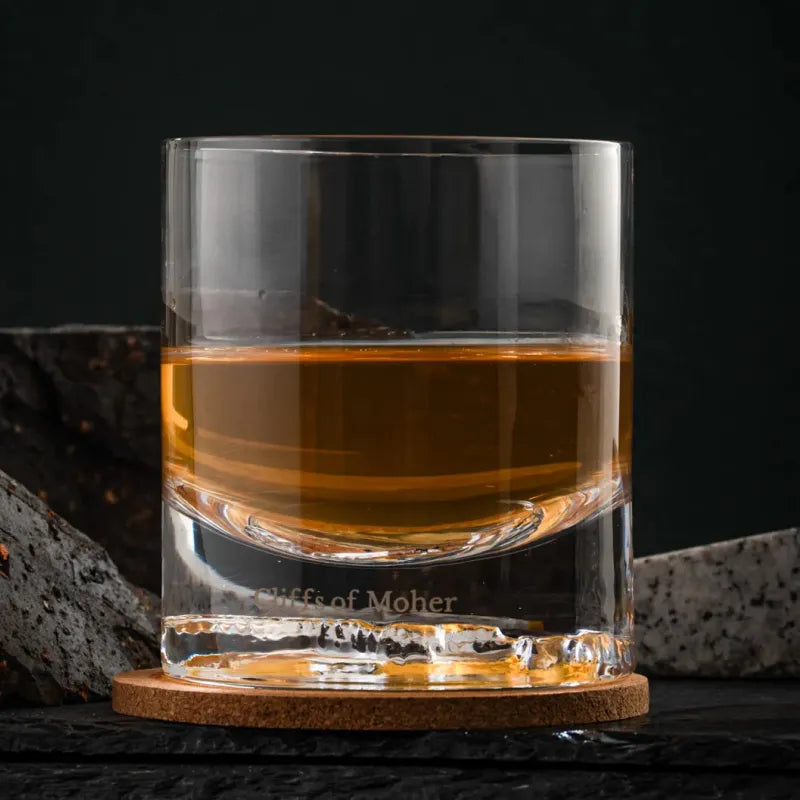 Cliffs of Moher Heavy Base Whiskey Glass — view 10