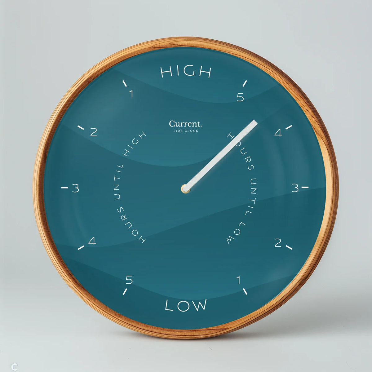 Ripple Dark Blue Tide Clock